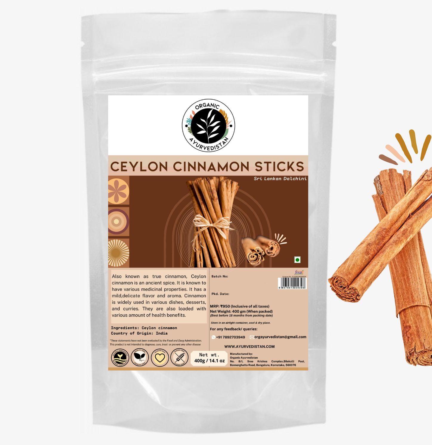 Cassia cinnamon sticks